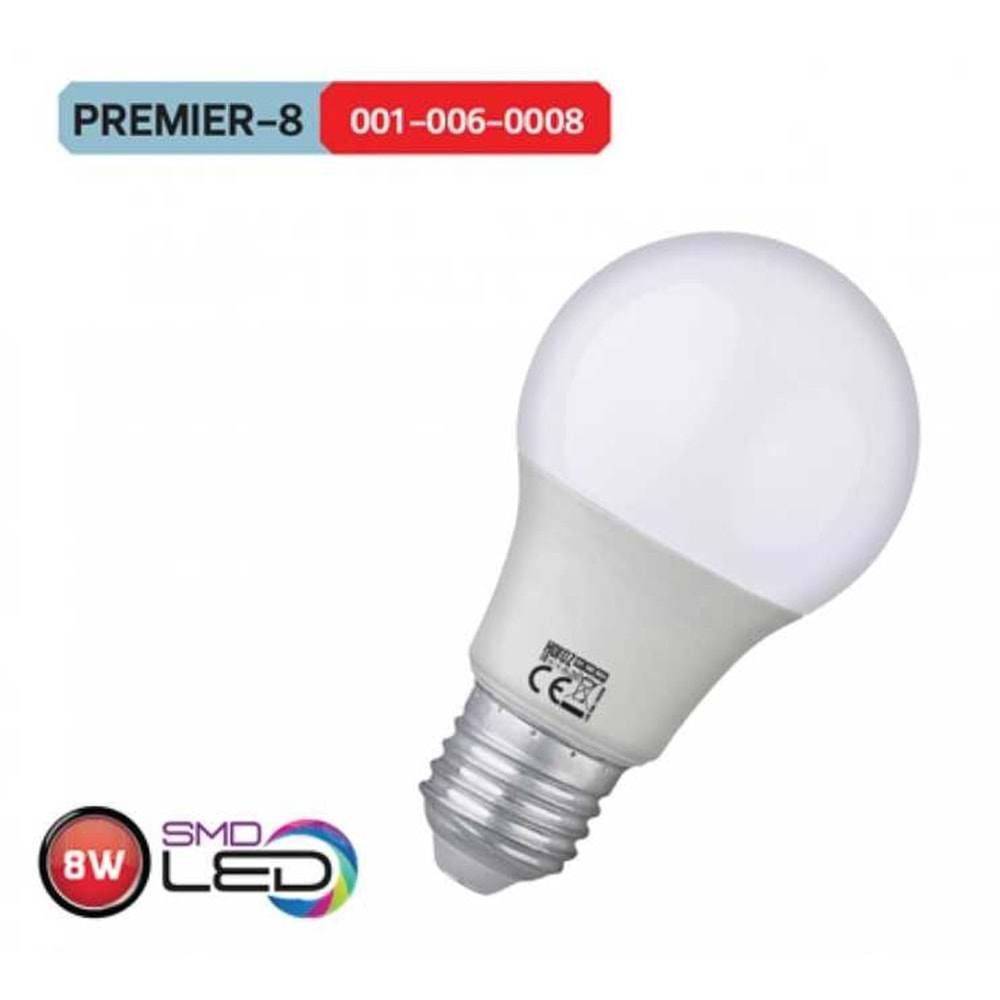 HOROZ 8W LED AMPUL 6400K E27 PREMIER-8 001 006 0008