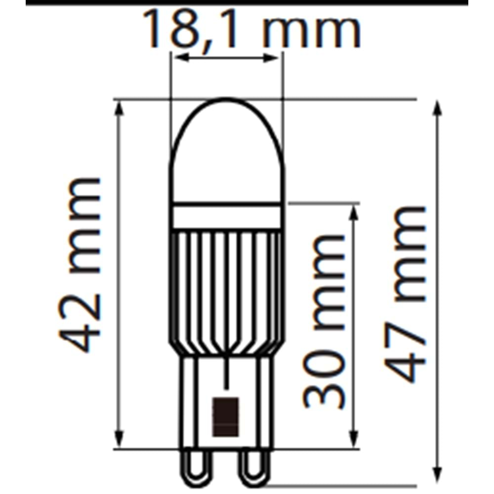 HOROZ 3W 2700K NANO-3 G9 LED KAPSÜL AMPUL HL453L 001 008 0003