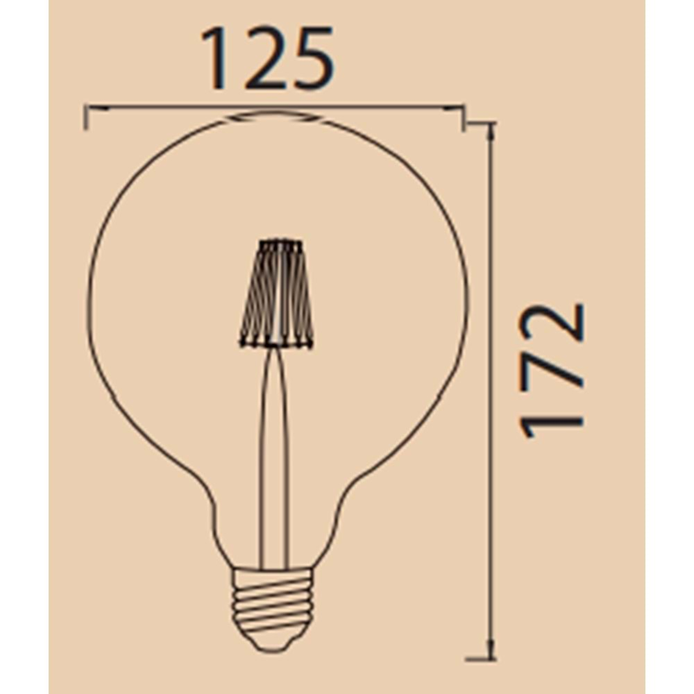 HOROZ 6W RUSTİK GLOBE 6 LED AMPUL 2200K E27 001 030 0006