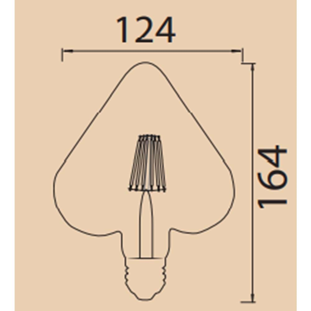 HOROZ 6W RUSTİK LED AMPUL HEART E27 001 032 0006