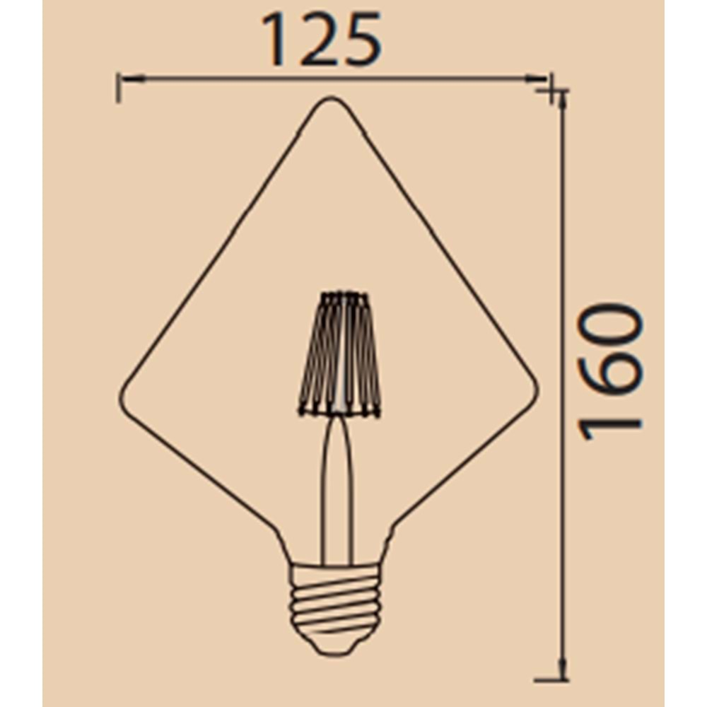 HOROZ 6W RUSTİK PYRAMID LED AMPUL E27 001 035 0006