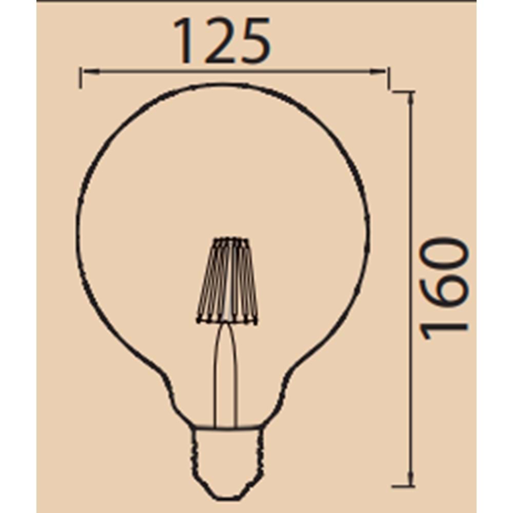 HOROZ 6W RUSTİK MERIDAN-6 LED AMPUL E27 DUY 001 037 0006