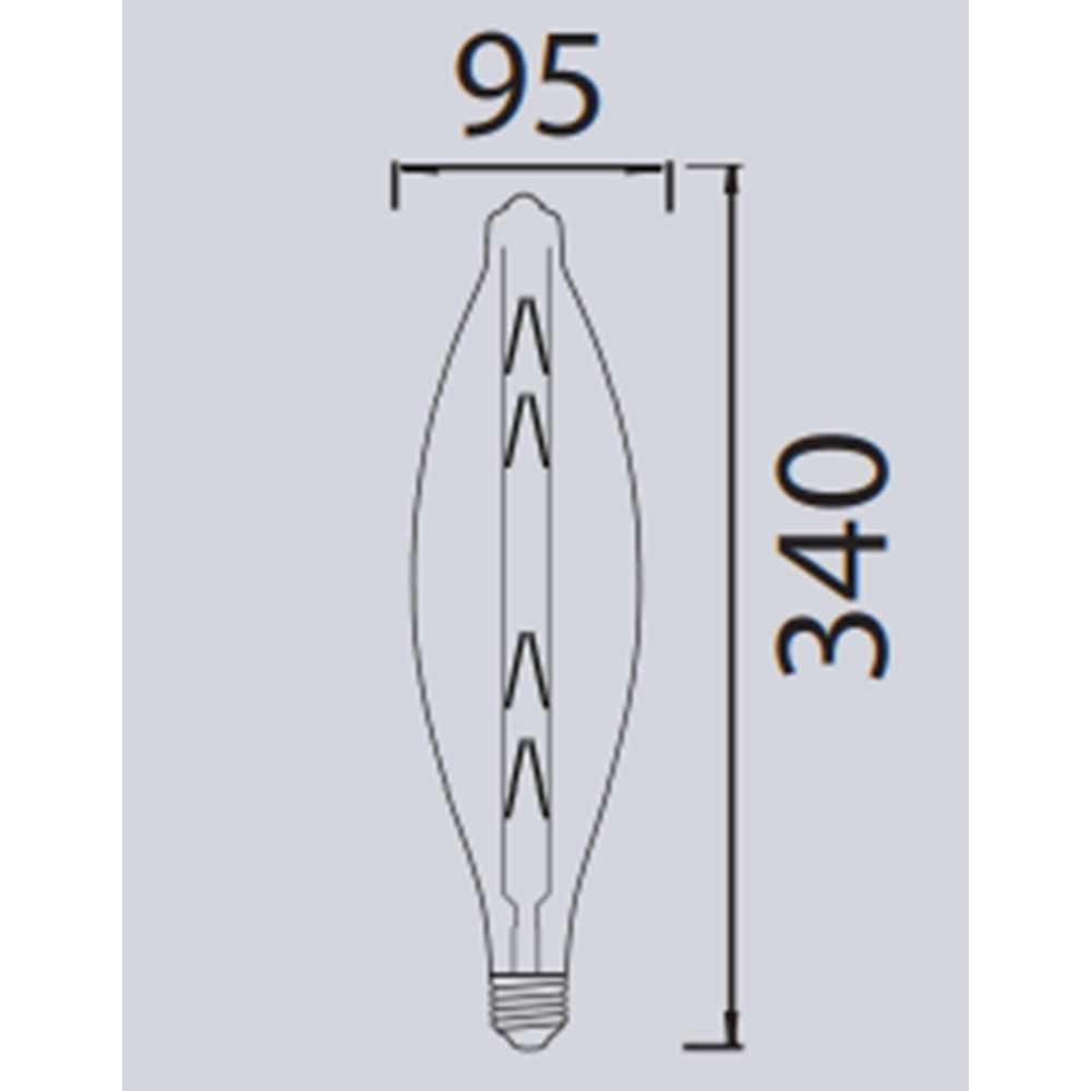 HOROZ 8W ELLIPTIC RUSTİK LED AMPUL E27 001 054 0008