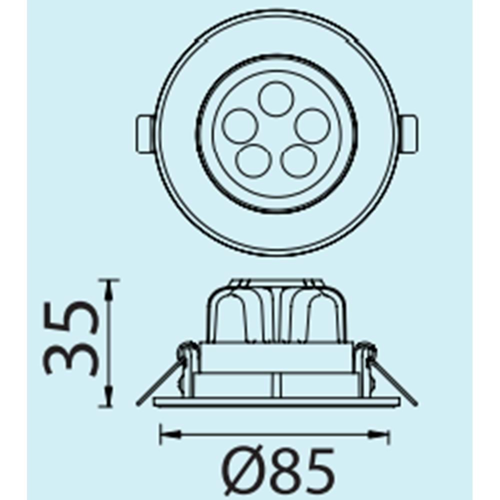 HOROZ 5W SONİA LED SPOT ARMATÜR 2700K 016 035 0005