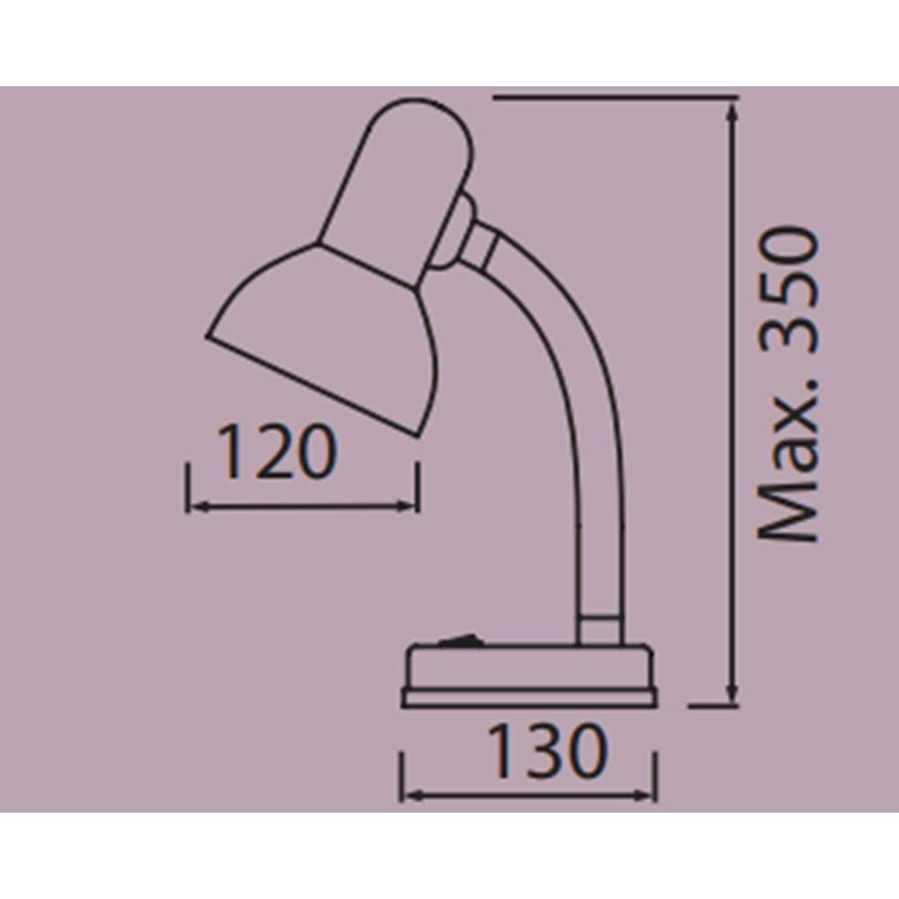 HOROZ BİHTER MASA LAMBASI BEYAZ E27 (MAX.60W) 048 009 0060