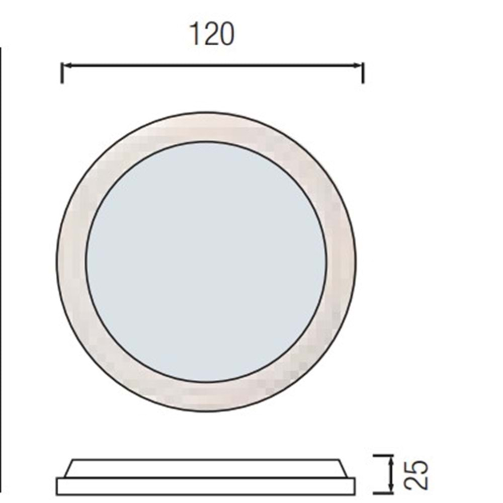 HOROZ 6W LED PANEL 2700K GÜNIŞIĞI SLIM-6 056 003 0006