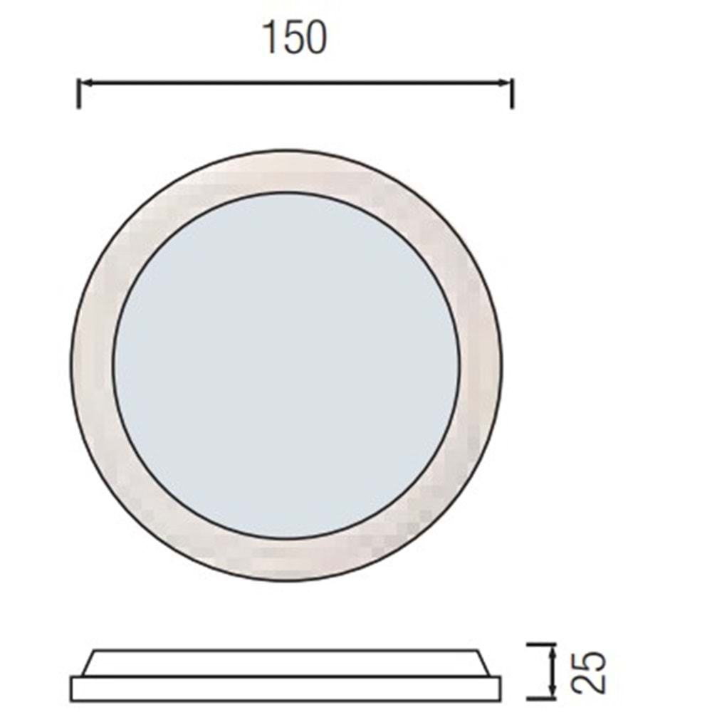 HOROZ 9W LED PANEL 2700K GÜNIŞIĞI SLIM-9 056 003 0009