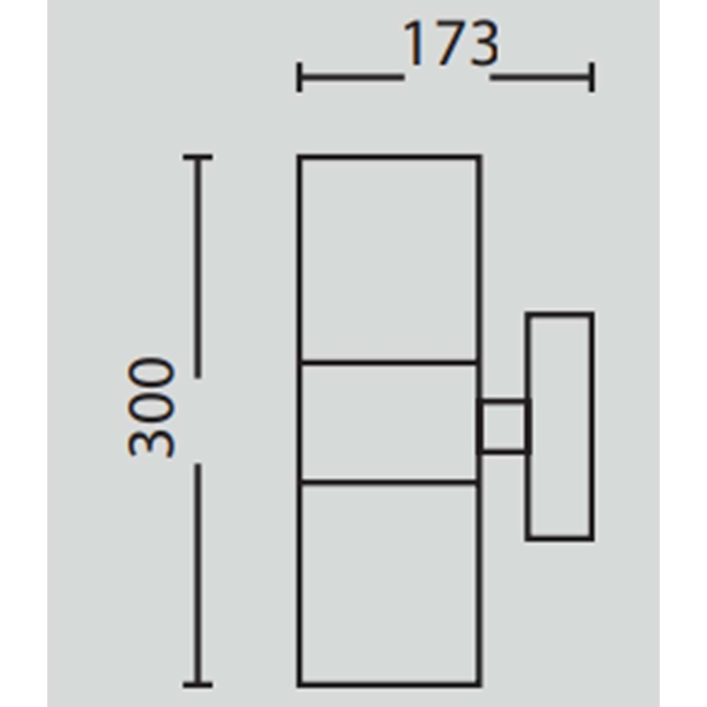 HOROZ MANOLYA-3 E27 SİYAH BAHÇE ARMATÜRÜ 2X11W 075 008 0003