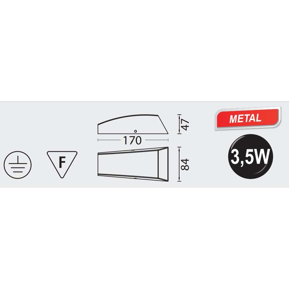 HOROZ 3,5 WATT 4100K SMD LED BAHÇE ARMATÜRÜ SELVİ 076 007 0004