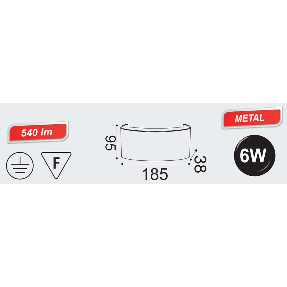 HOROZ 6W 4200K POWER LED ARMATÜR PLASTİK PROTON-6 076 039 0006