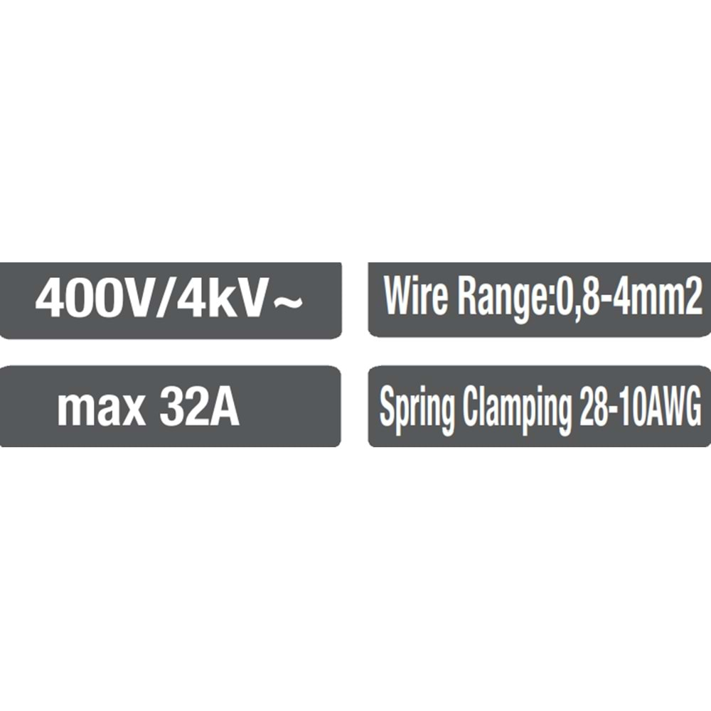 HOROZ CONNECTOR-3 MAX 32A 400V/4KV 103 001 003