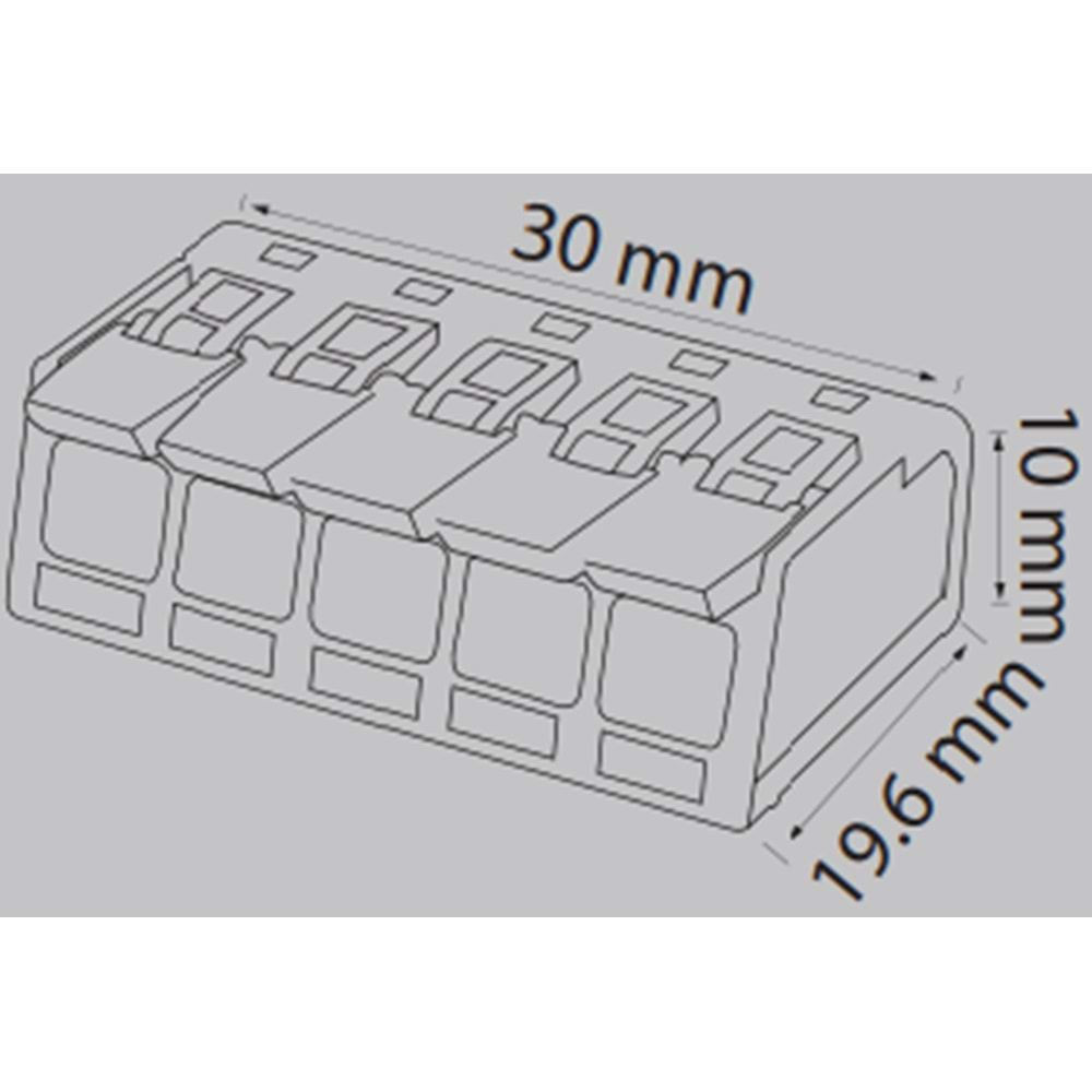 HOROZ SLIM CONNECTOR-5 ÇOK AMAÇLI KLEMENS 5X4MM 103 002 005