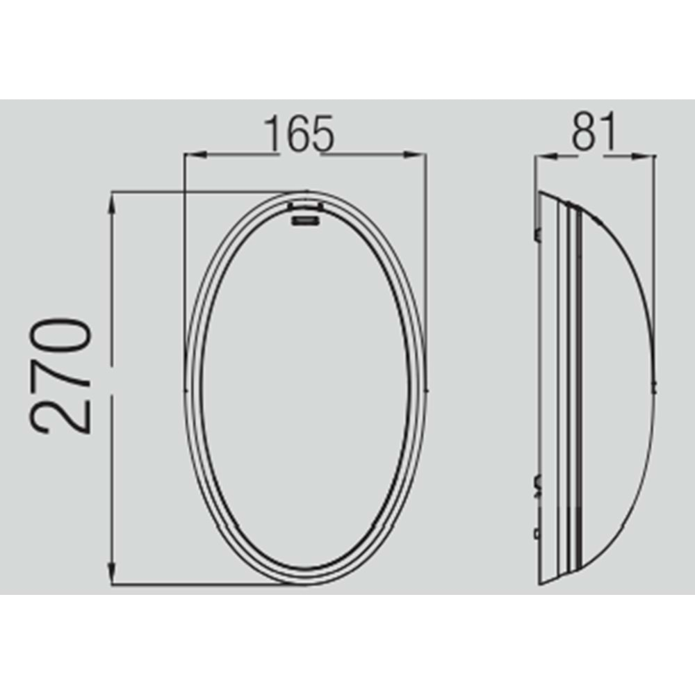 HOROZ MAX 26W APLIK FLUE GÜMÜŞ 400 001 107