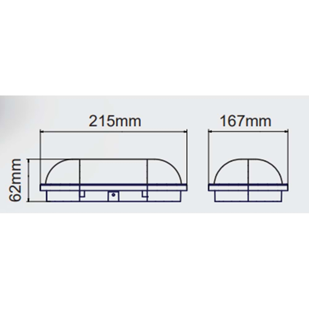 HOROZ 15W LED NEMLİYER ARMATÜR BEYAZ KASA 6400K AYDOS-15 400 002 125