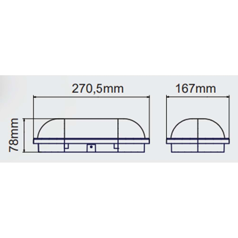 HOROZ 20W LED NEMLİYER ARMATÜR BEYAZ KASA 6400K AYDOS-20 400 002 126