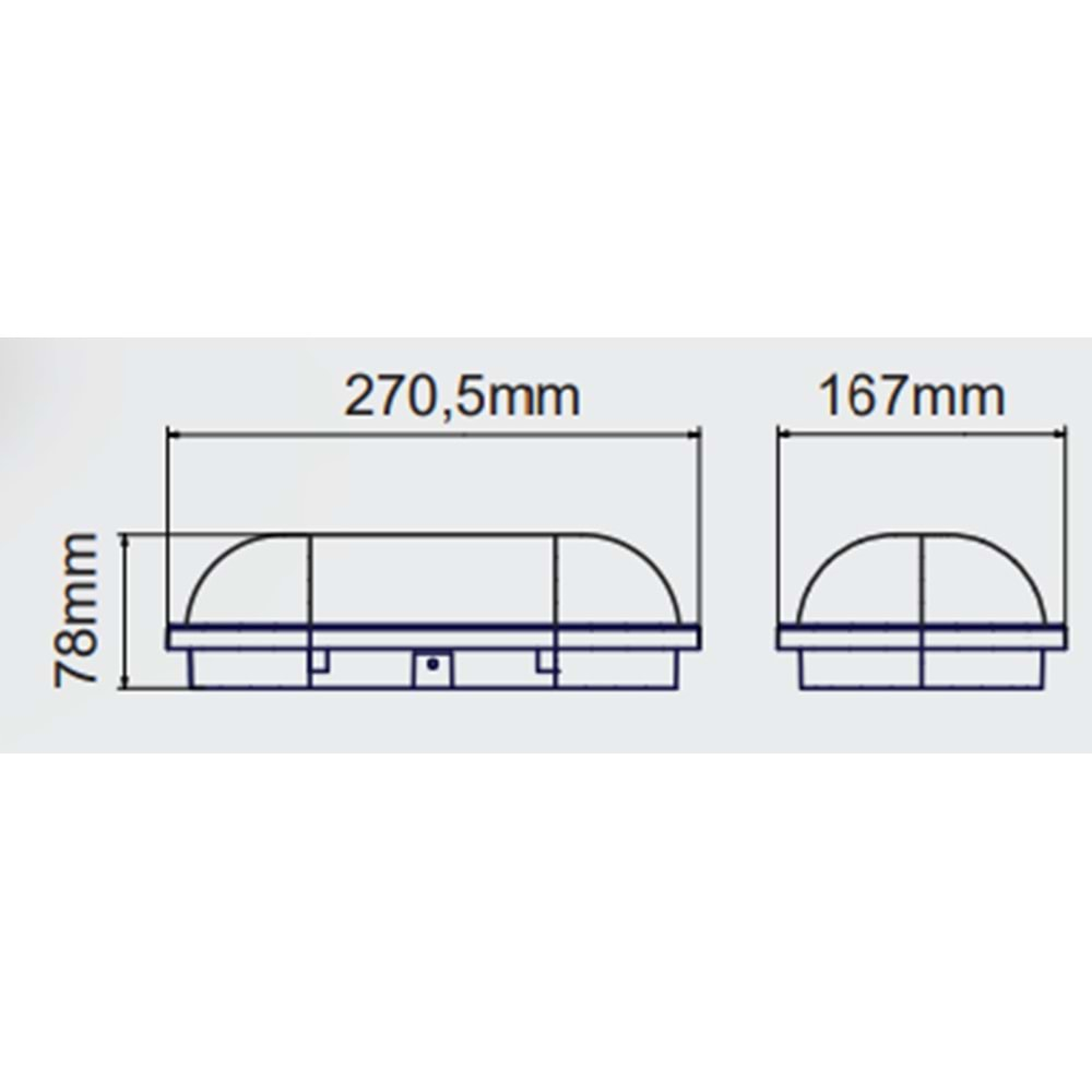 HOROZ 20W LED NEMLİYER ARMATÜR SİYAH KASA 4200K AYDOS-20 400 011 126