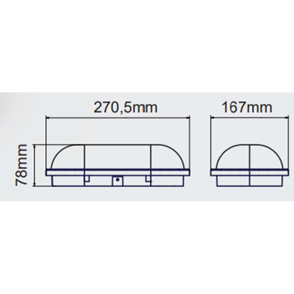 HOROZ 20W LED NEMLİYER ARMATÜR SİYAH KASA 6400K AYDOS-20 400 012 126