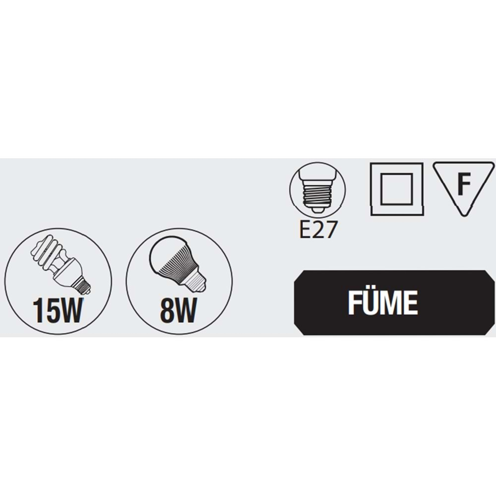 HOROZ MAX 15W IP20 FÜME ARMATÜR NAZAR 400 212 101