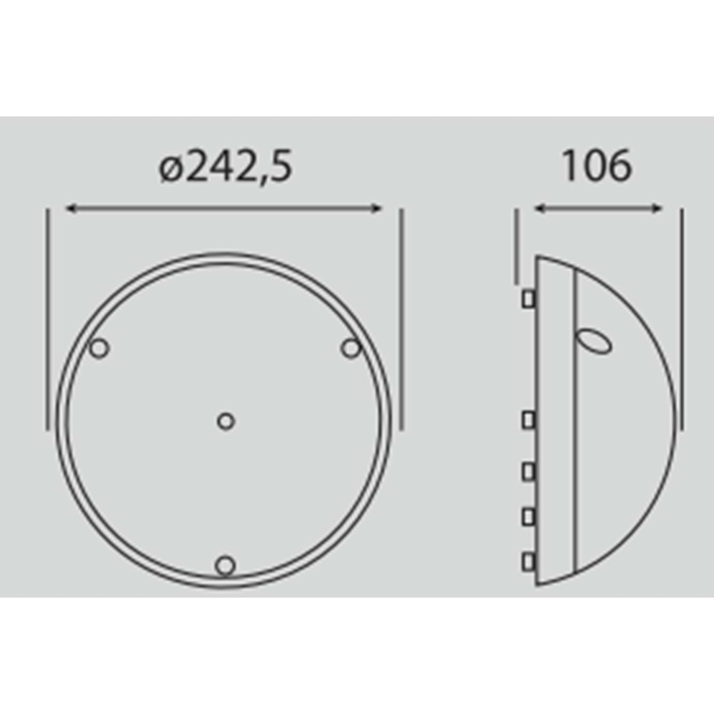 HOROZ 20W 3000K YUVARLAK LED OPAL AQUA DOLUNAY 400 313 115