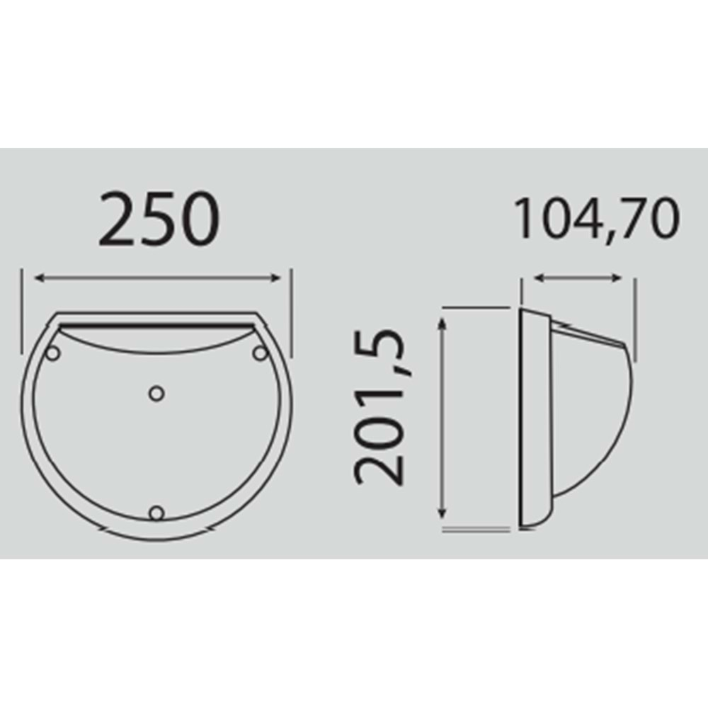 HOROZ 9W 6400K BEYAZ OPAL LED AQUA YARIMAY 400 315 114