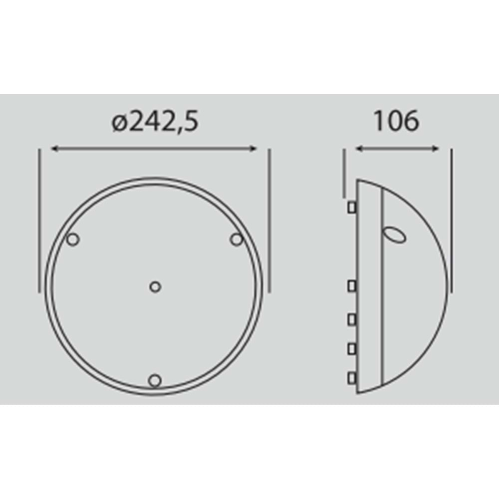 HOROZ 20W 3000K OPAL SİYAH NEMLİYER ARMATÜR AQUA DOLUNAY 400 323 115