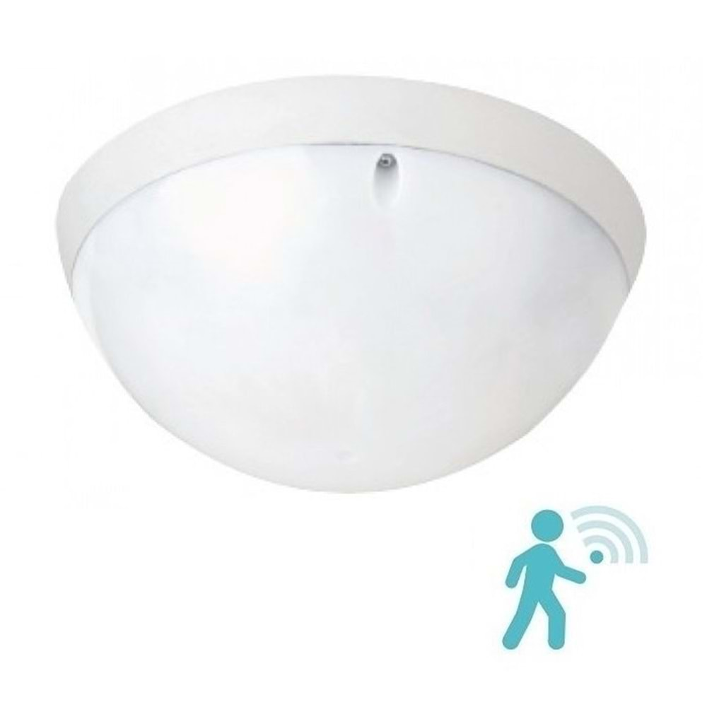 HOROZ 20W LEDLİ SENSÖRLÜ BEYAZ IP54 3000K AQUA DOLUNAY 400 413 115