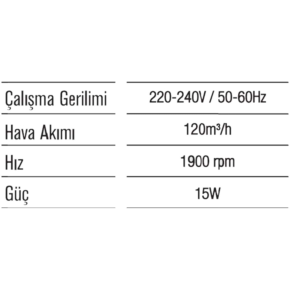 HOROZ HELIX PLASTİK FAN 120 LİK FÜME 500 010 005