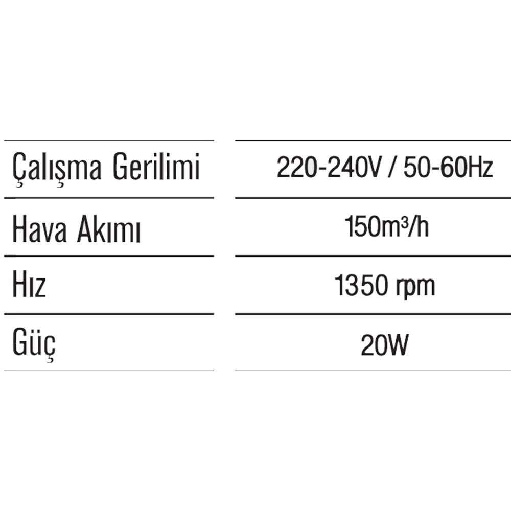 HOROZ HELIX PLASTİK FAN 150 LİK FÜME 500 010 006