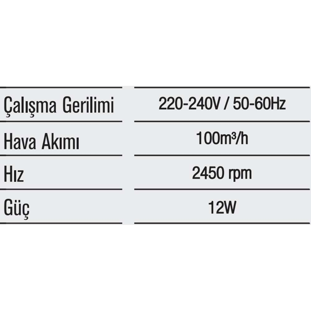 HOROZ KLASİK PLASTİK FAN 100 LÜK FÜME 500 010 100