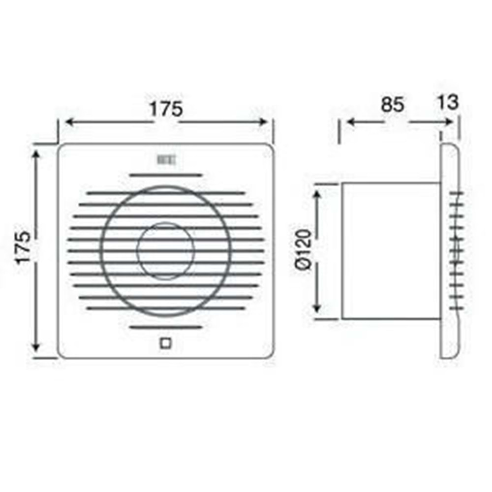 HOROZ KLASİK PLASTİK FAN 120 LİK FÜME 500 010 120