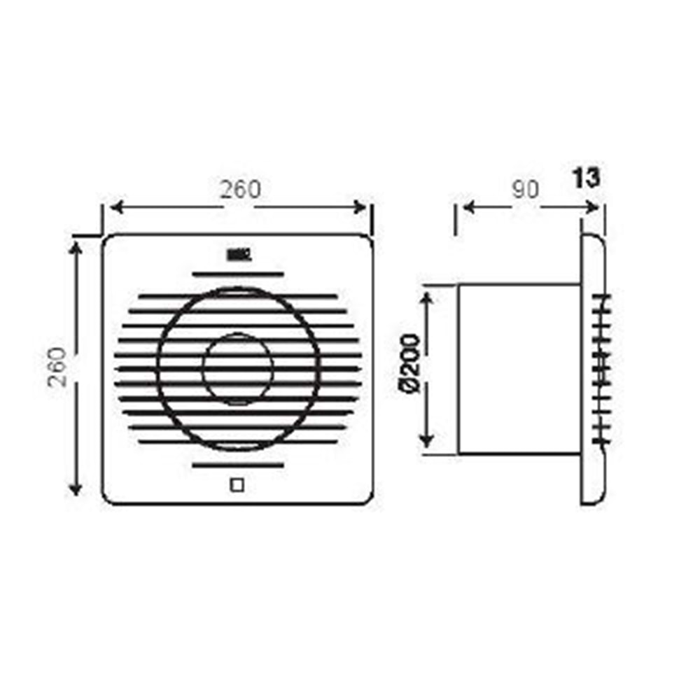 HOROZ KLASİK PLASTİK FAN 200 LÜK FÜME 500 010 200