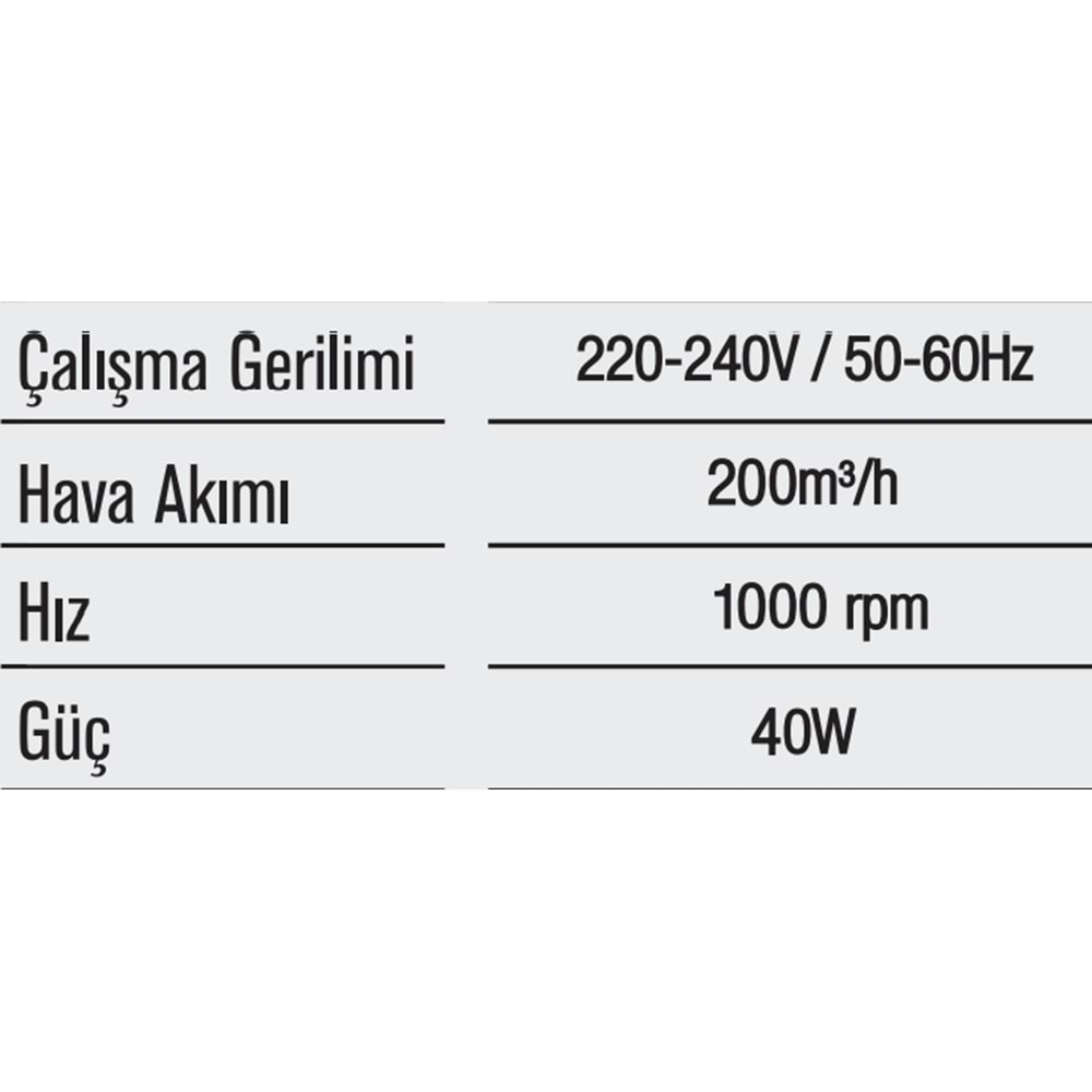 HOROZ KLASİK PLASTİK FAN 200 LÜK FÜME 500 010 200