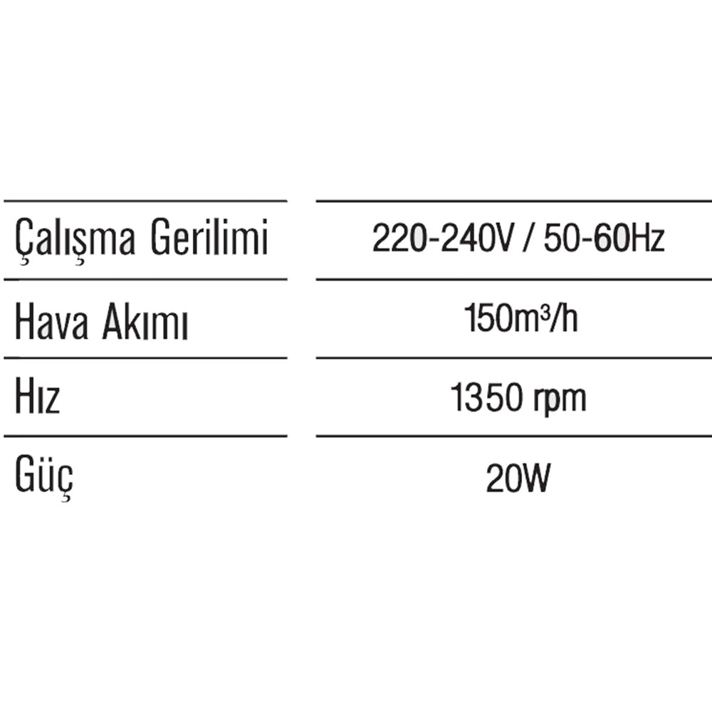 HOROZ HELIX PLASTİK FAN 150 LİK KAYIN 500 020 006