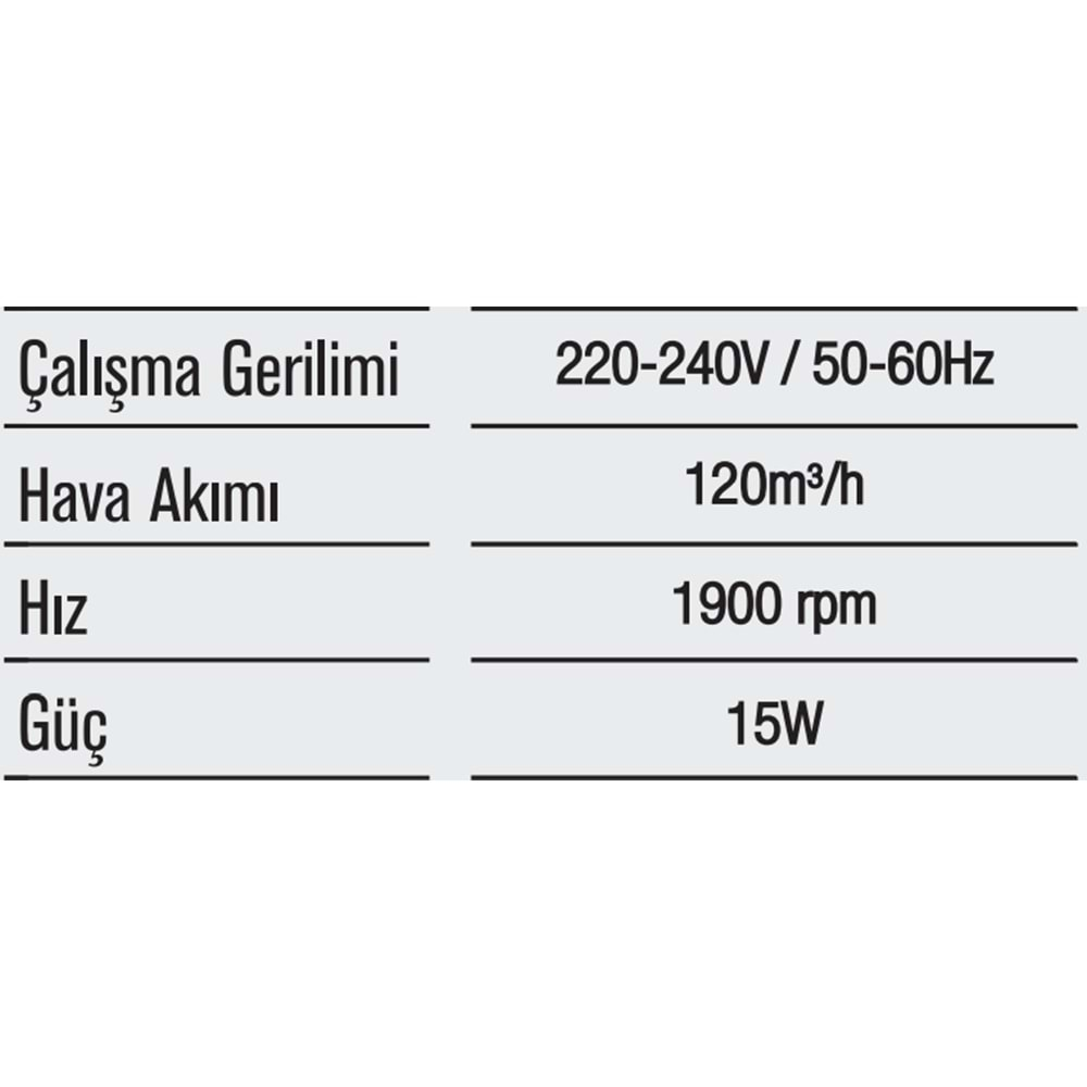 HOROZ KLASİK PLASTİK FAN 120 LİK KAYIN 500 020 120