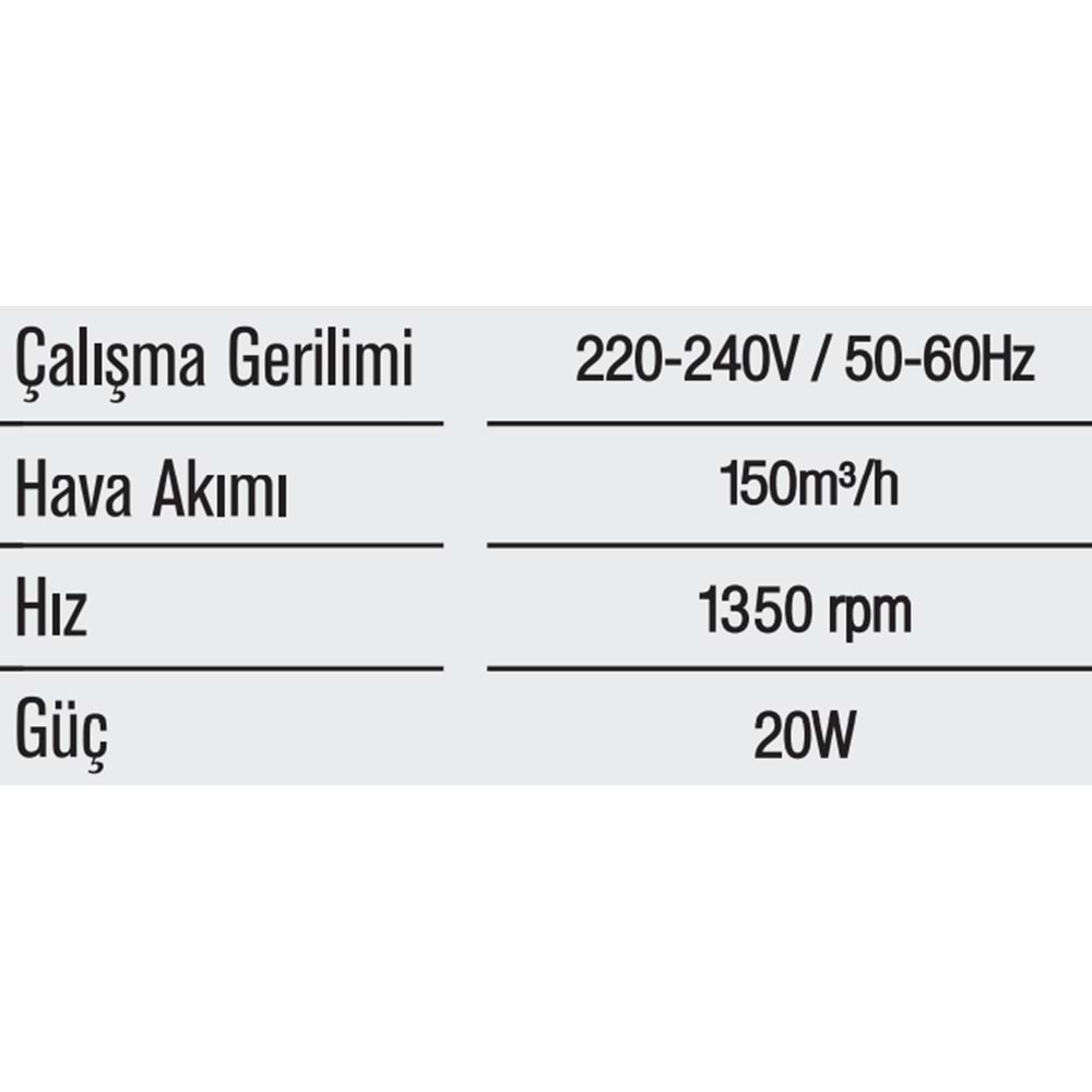 HOROZ KLASİK PLASTİK FAN 150 LİK KAYIN 500 020 150