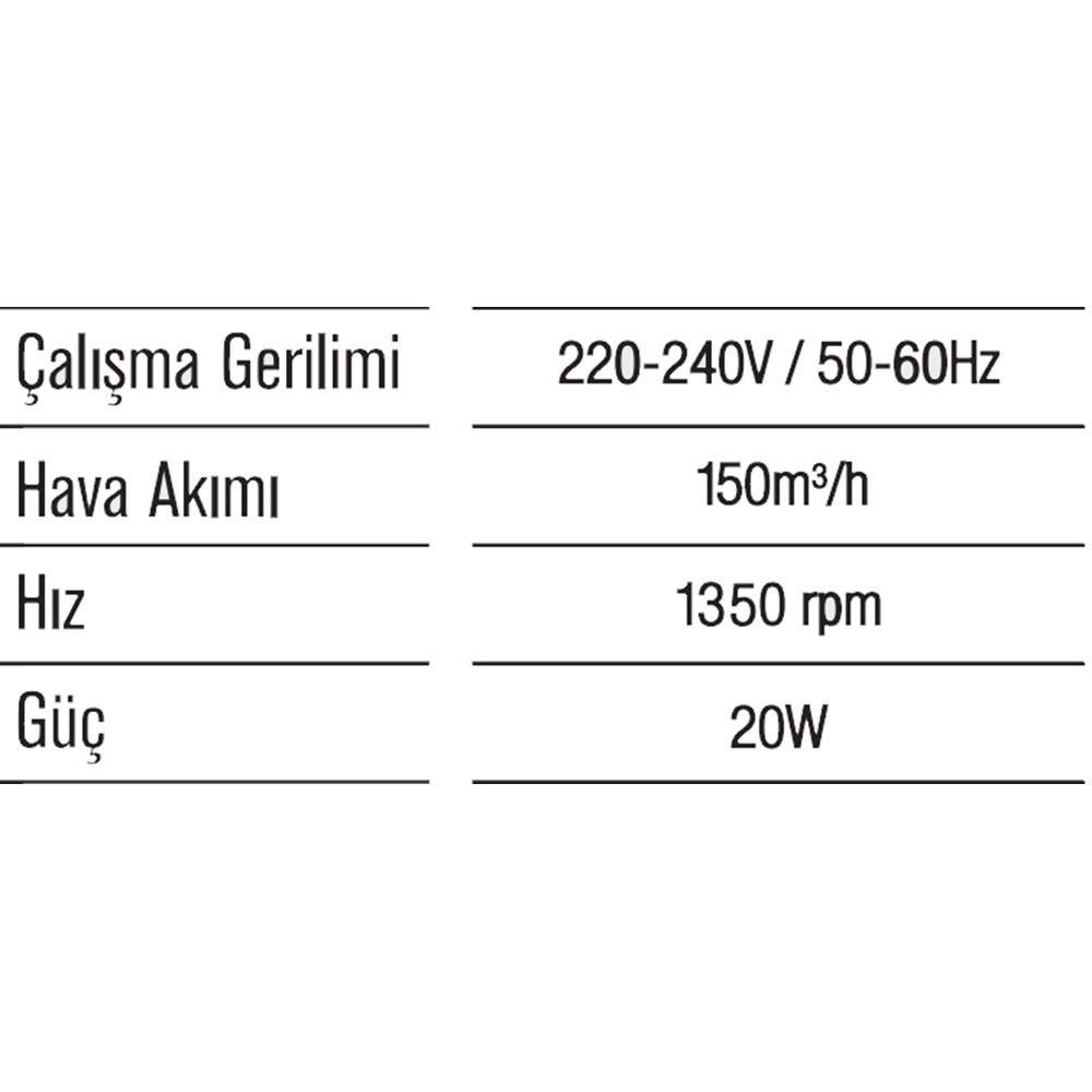 HOROZ HELIX PLASTİK FAN 150 LİK GÜMÜŞ 500 040 006