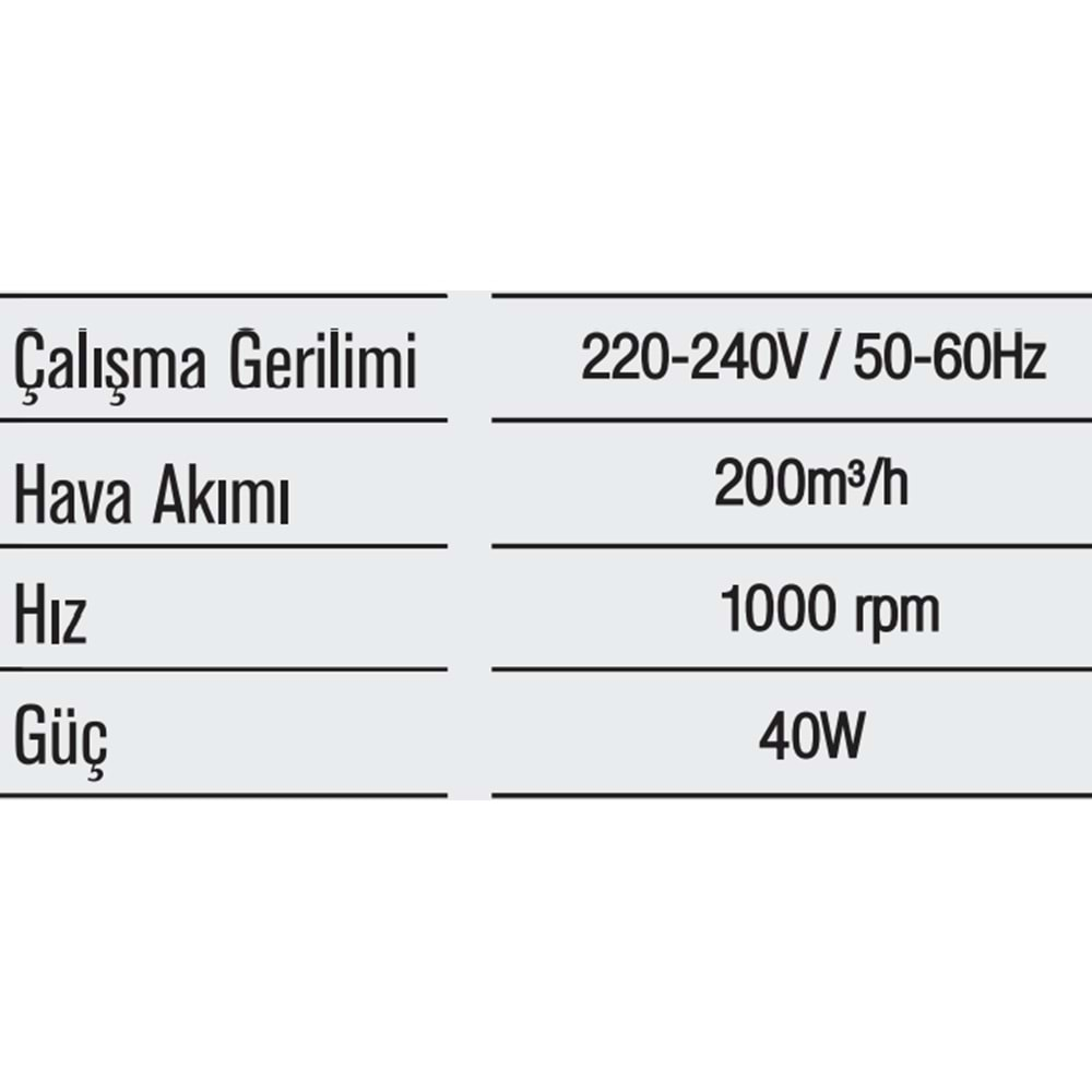 HOROZ KLASİK PLASTİK FAN 200 LÜK GÜMÜŞ 500 040 200