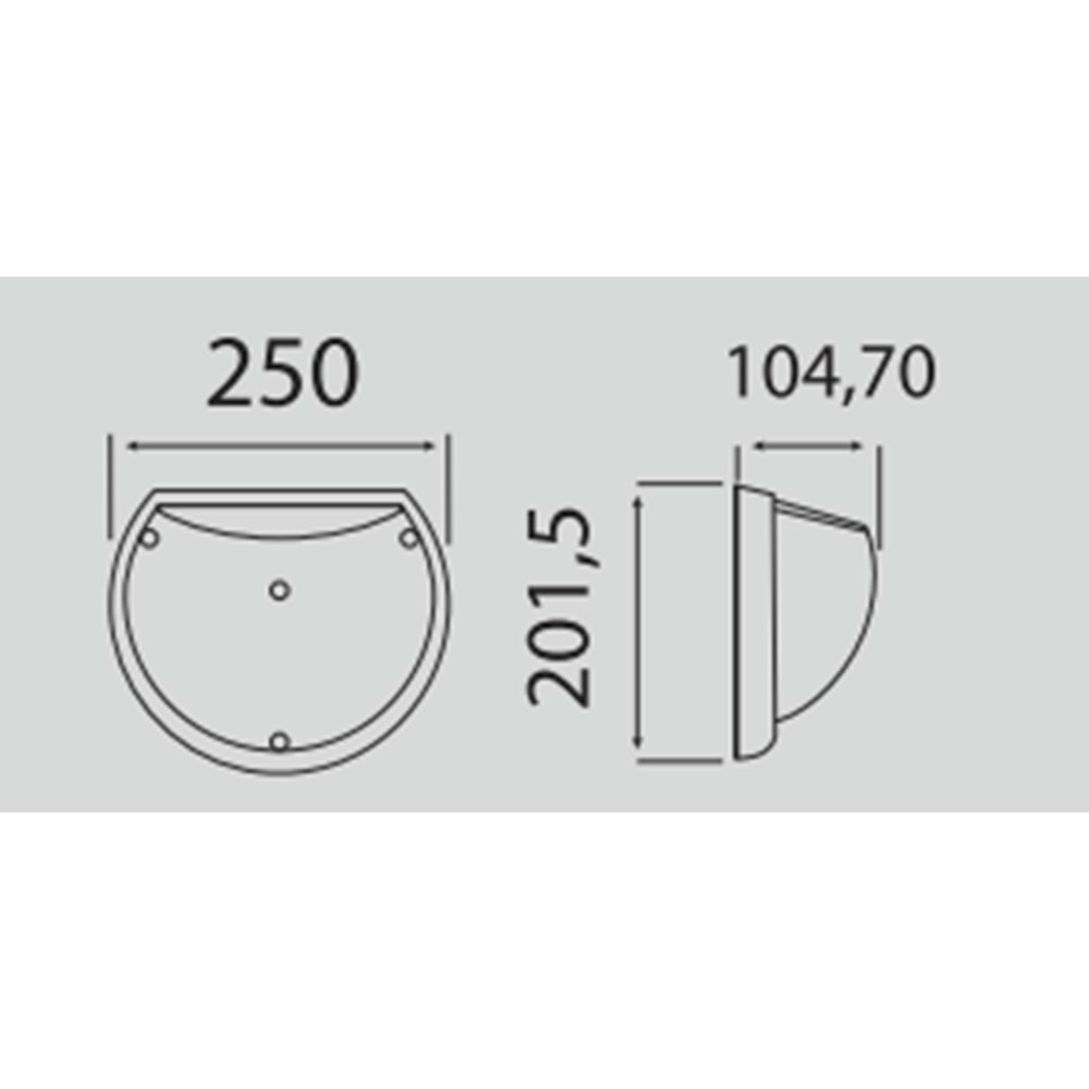 HOROZ 9W LEDLİ SENSÖRLÜ BEYAZ IP54 6400K AQUA YARIMAY 400 415 114