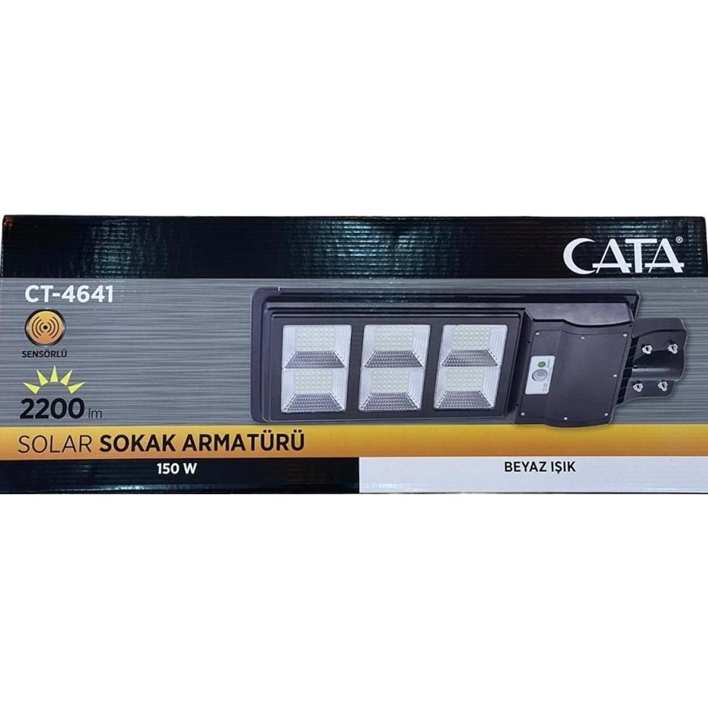 CATA 250W SOLAR SOKAK ARMATÜRÜ 6400K BEYAZ CT-4641