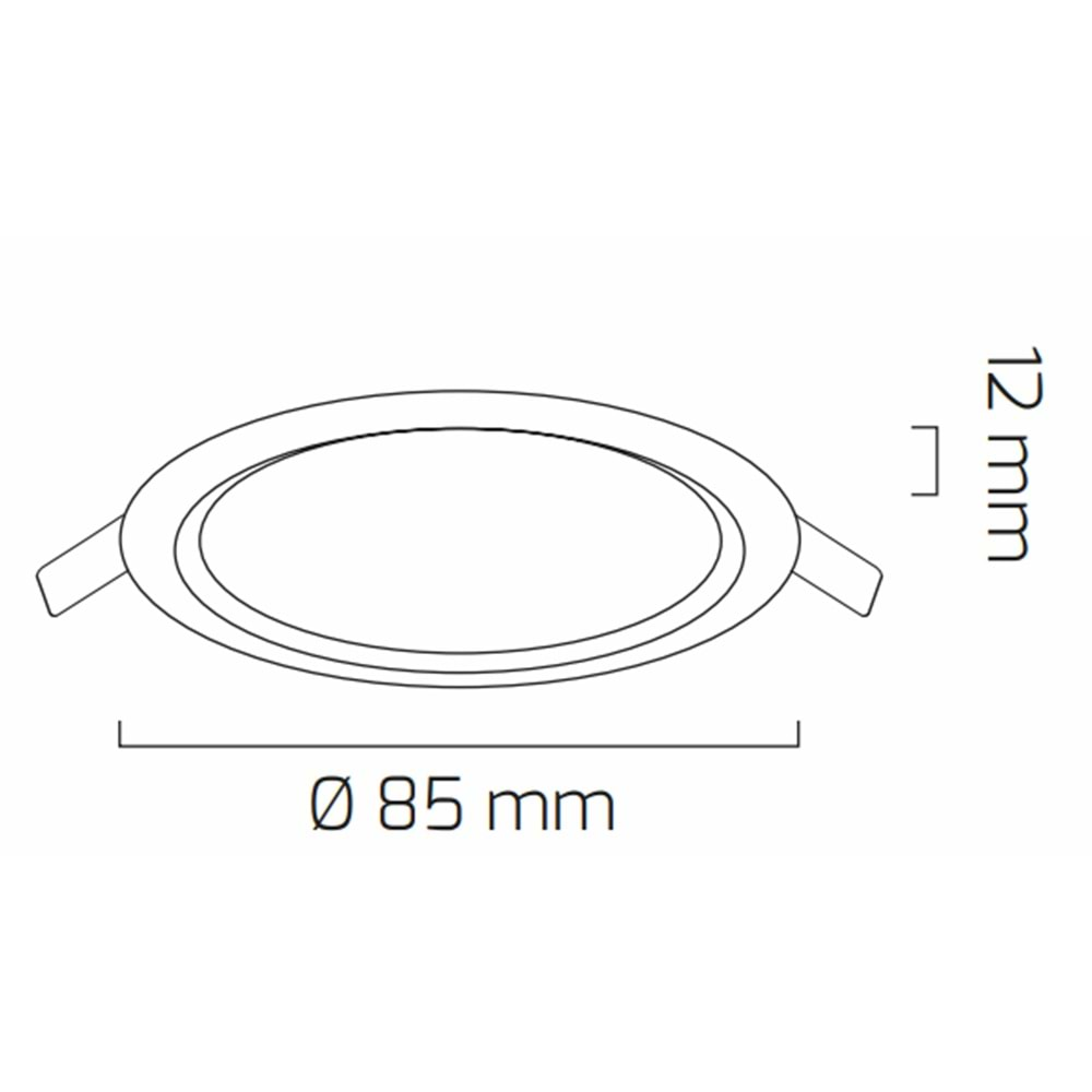 GOYA 3W LED PANEL BEYAZ KASA 3000K GY-1728