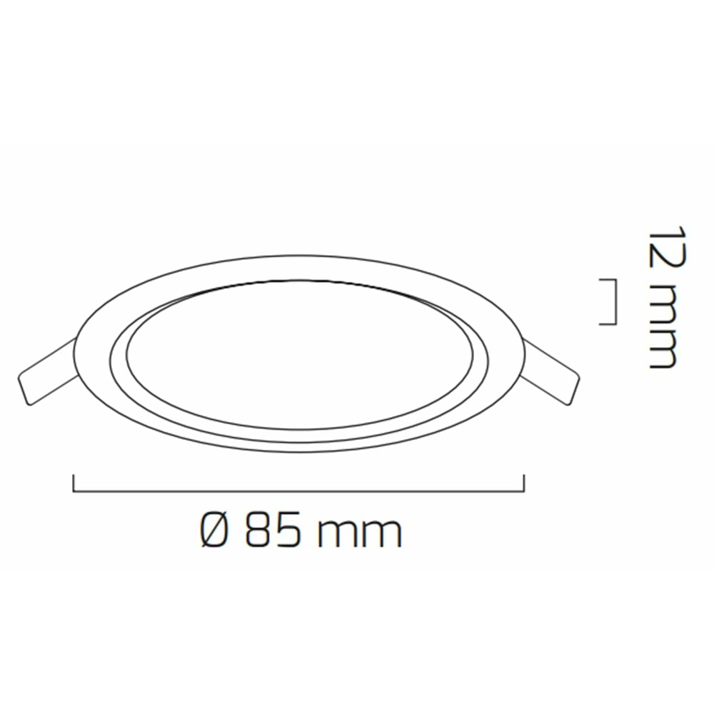 GOYA 3W LED PANEL BEYAZ KASA 4000K GY-1728