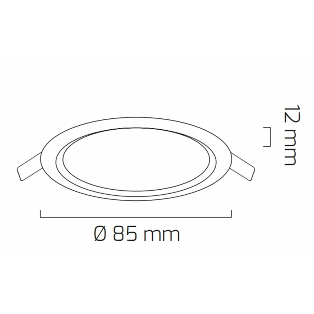 GOYA 3W LED PANEL SİYAH KASA 3000K GY-1728