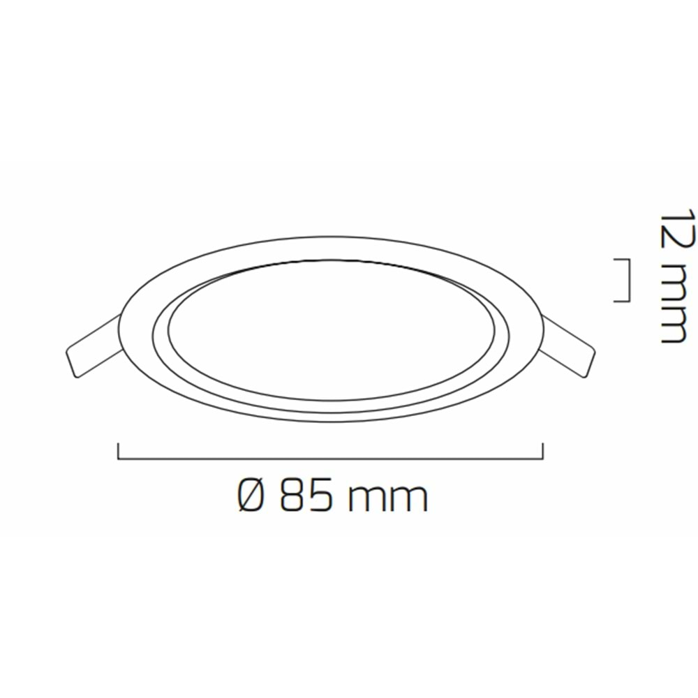 GOYA 3W LED PANEL SİYAH KASA 4000K GY-1728