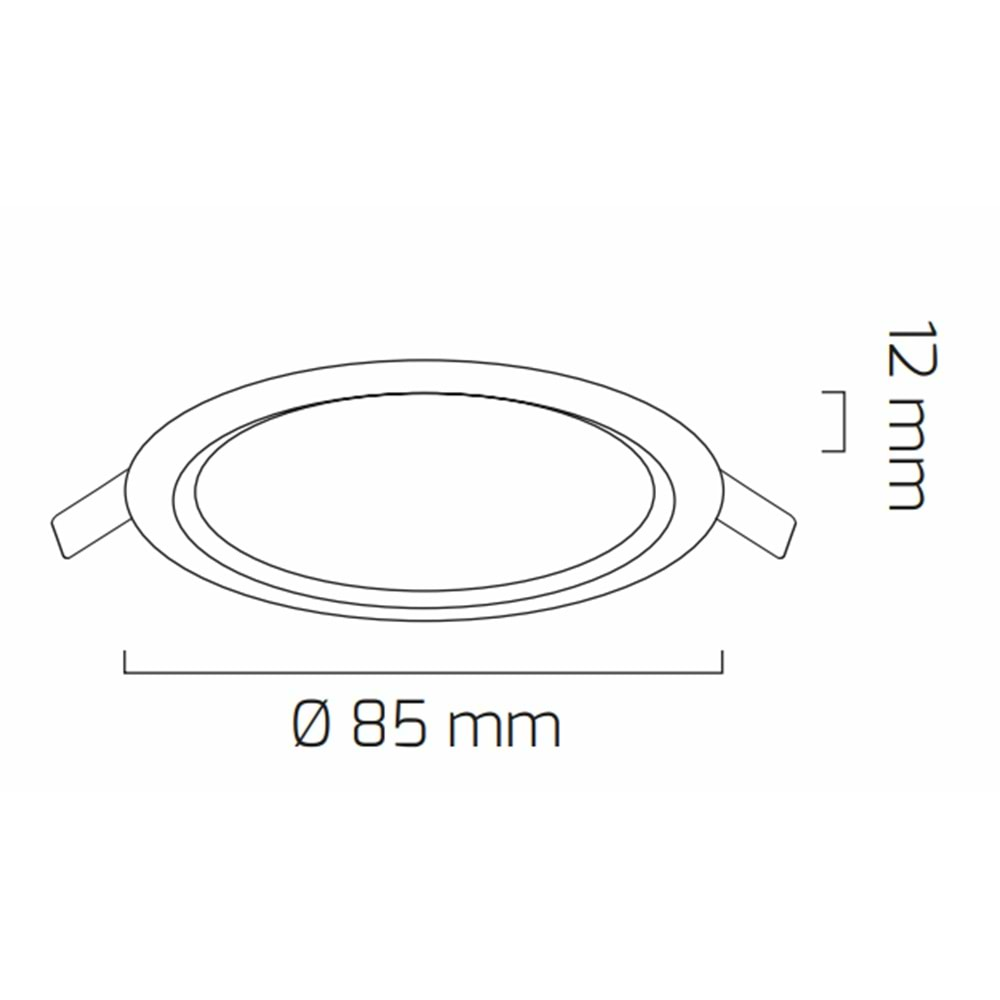 GOYA 3W LED PANEL SİYAH KASA 6500K GY-1728