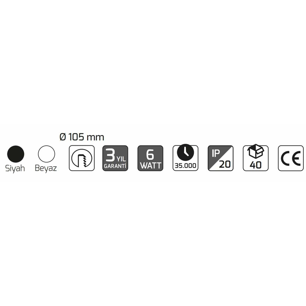 GOYA 6W LED PANEL BEYAZ KASA 3000K GY-1738