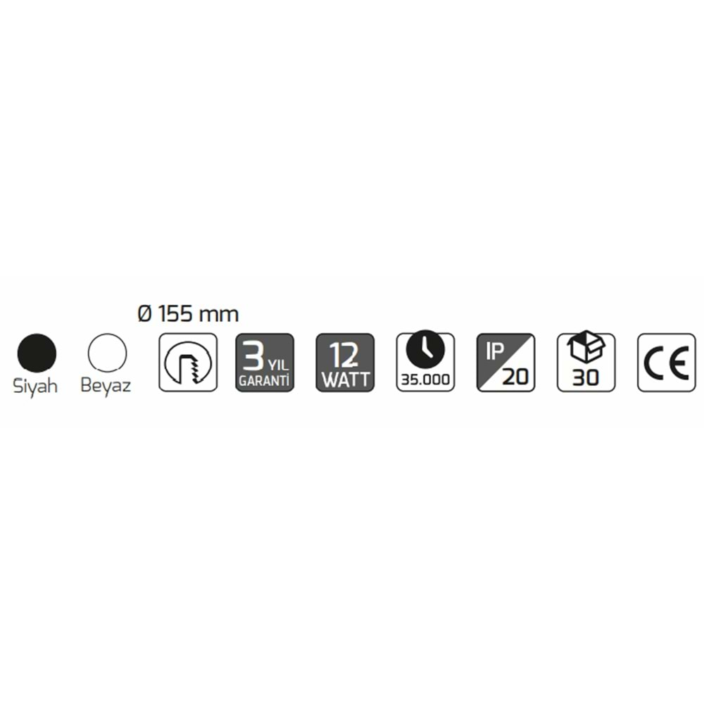 GOYA 12W LED PANEL BEYAZ KASA 4000K GY-1758