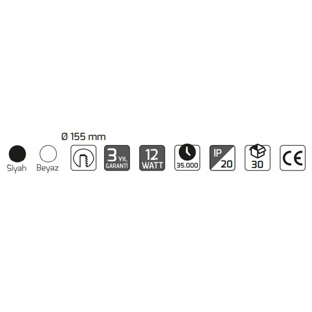 GOYA 12W LED PANEL BEYAZ KASA 6500K GY-1758