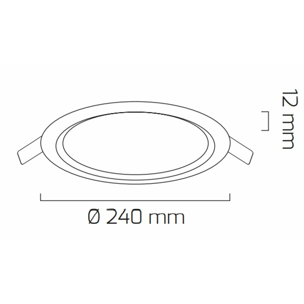 GOYA 20W LED PANEL SİYAH KASA 3000K GY-1788