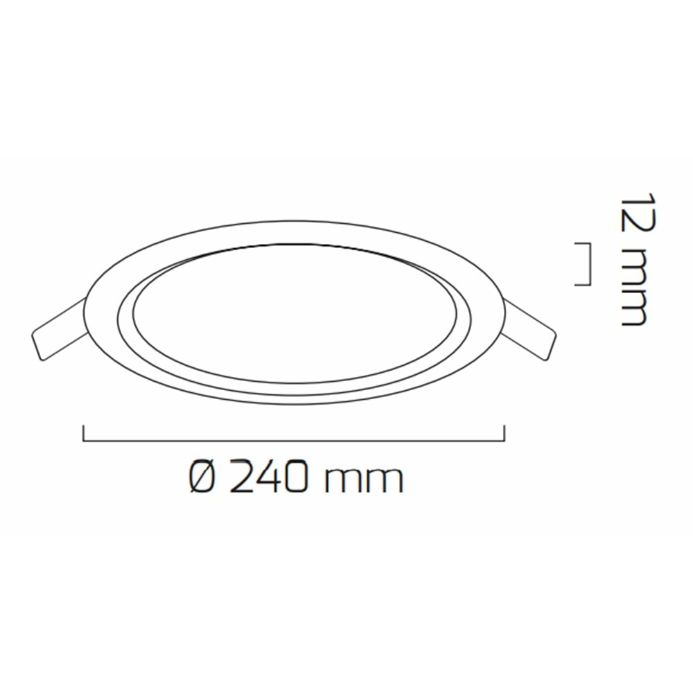 GOYA 20W LED PANEL SİYAH KASA 4000K GY-1788