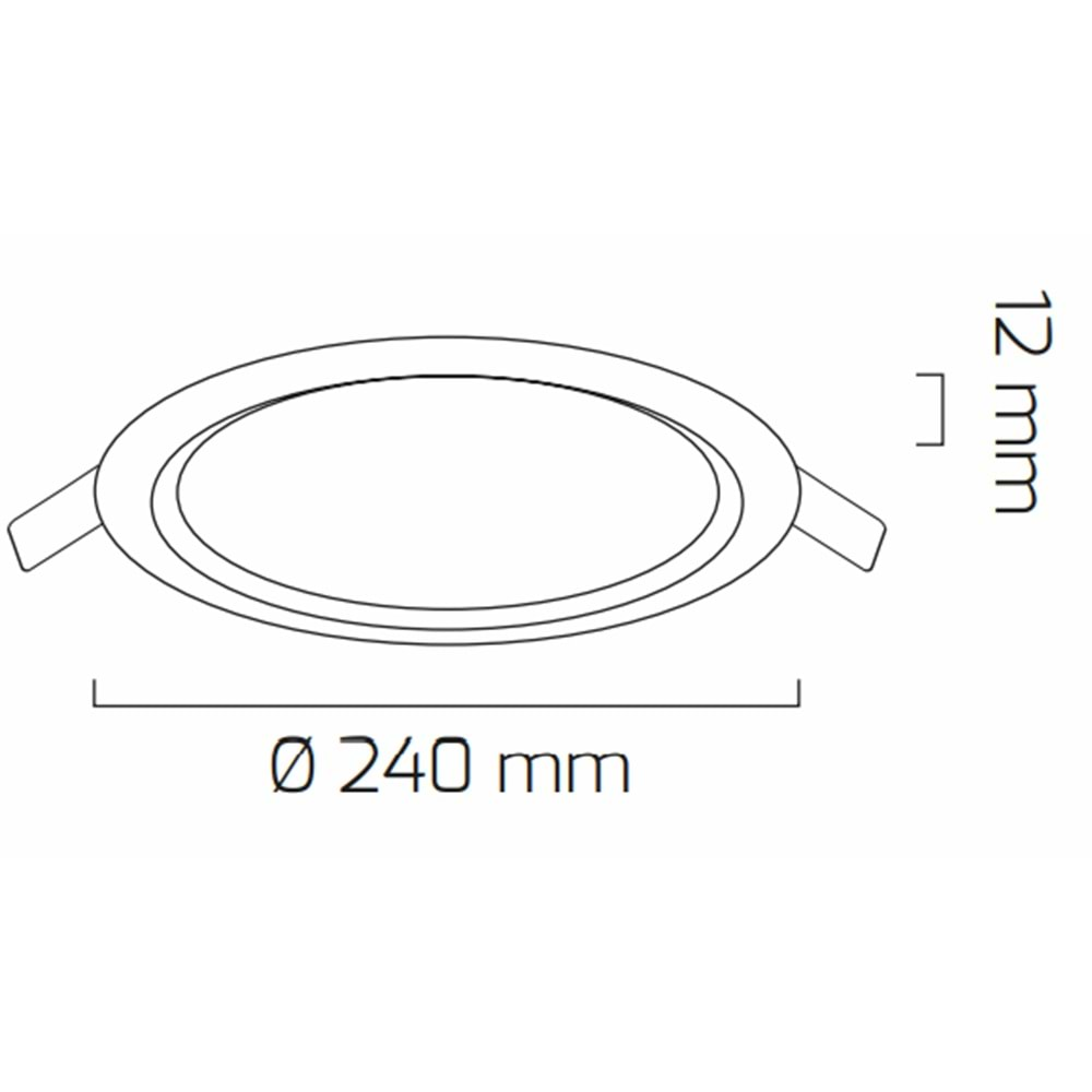 GOYA 20W LED PANEL SİYAH KASA 6500K GY-1788